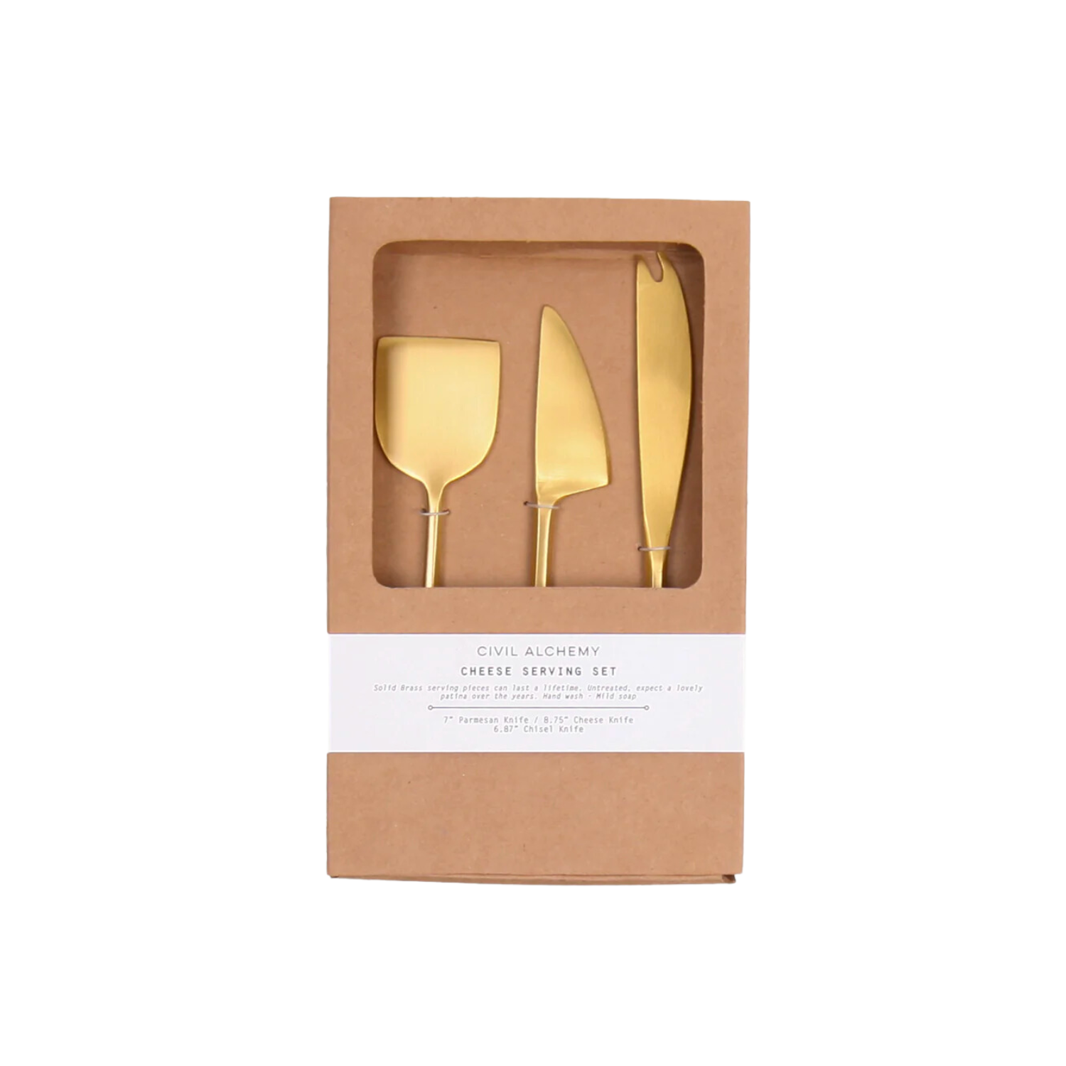 Brass Cheese Serving Set